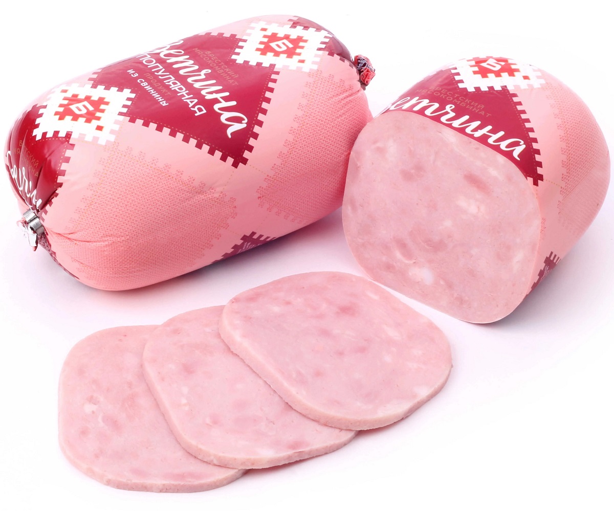 Ветчина Популярная Брестский мясокомбинат 970г