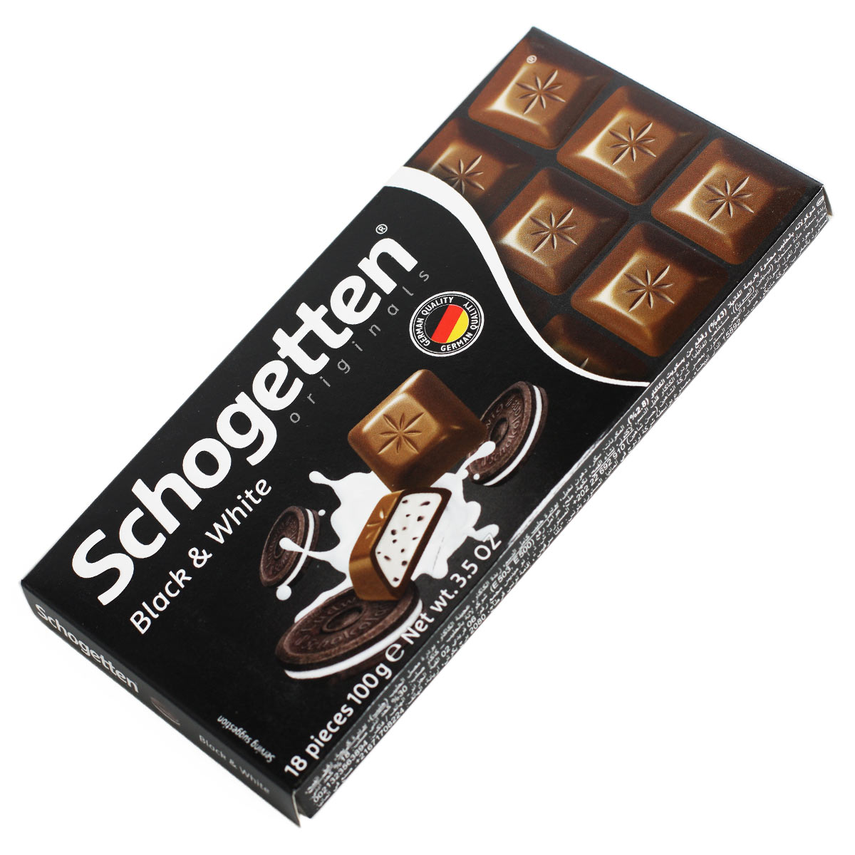 SCHOGETTEN  молочный шоколад с начинкой ванильный крем с кусочками печенья 100г