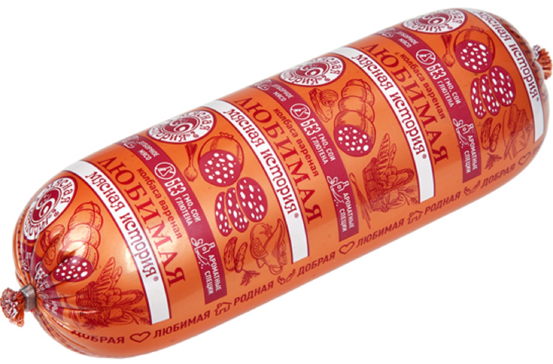 Колбаса Любимая вареная Мясная история Иней 500г