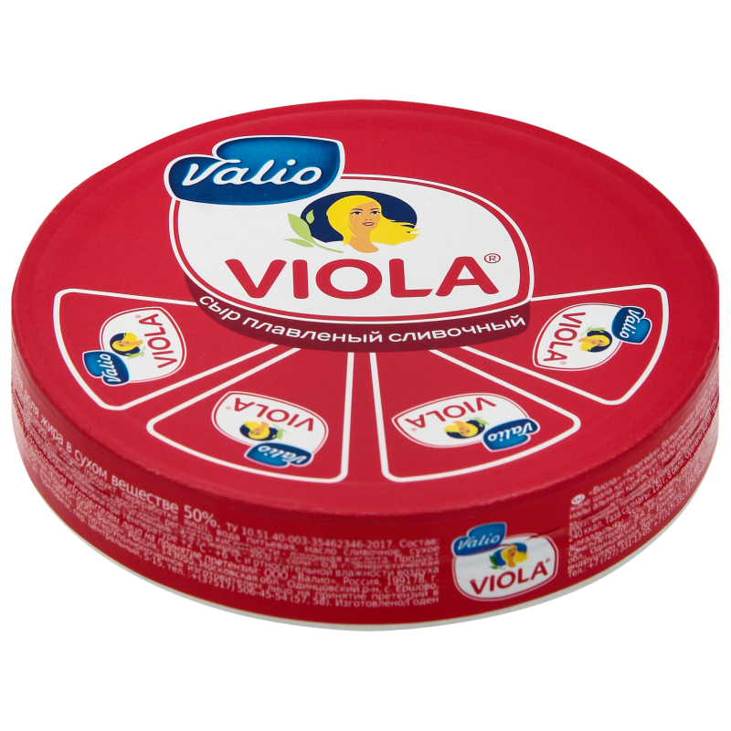 Виола Сливочный сыр плавленый 45% 130г