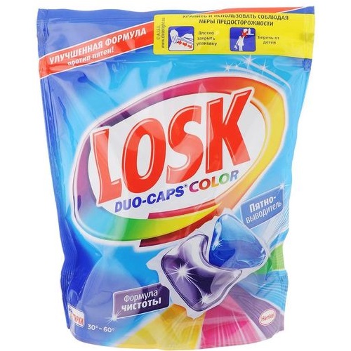 Капсулы Лоск Duo-Caps Color  для стирки 22шт
