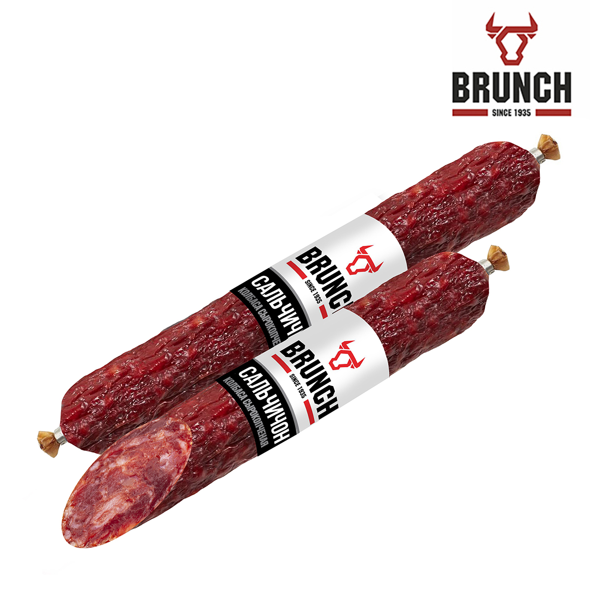 BRUNCH Колбаса сырокопченая Брунч Сальчичон Брянский МК BRUNCH Колбаса сырокопченая Брунч Сальчичон Брянский МК