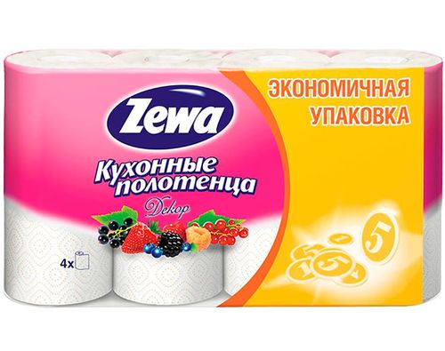 ZEWA Декор бумажные полотенца 4рулона