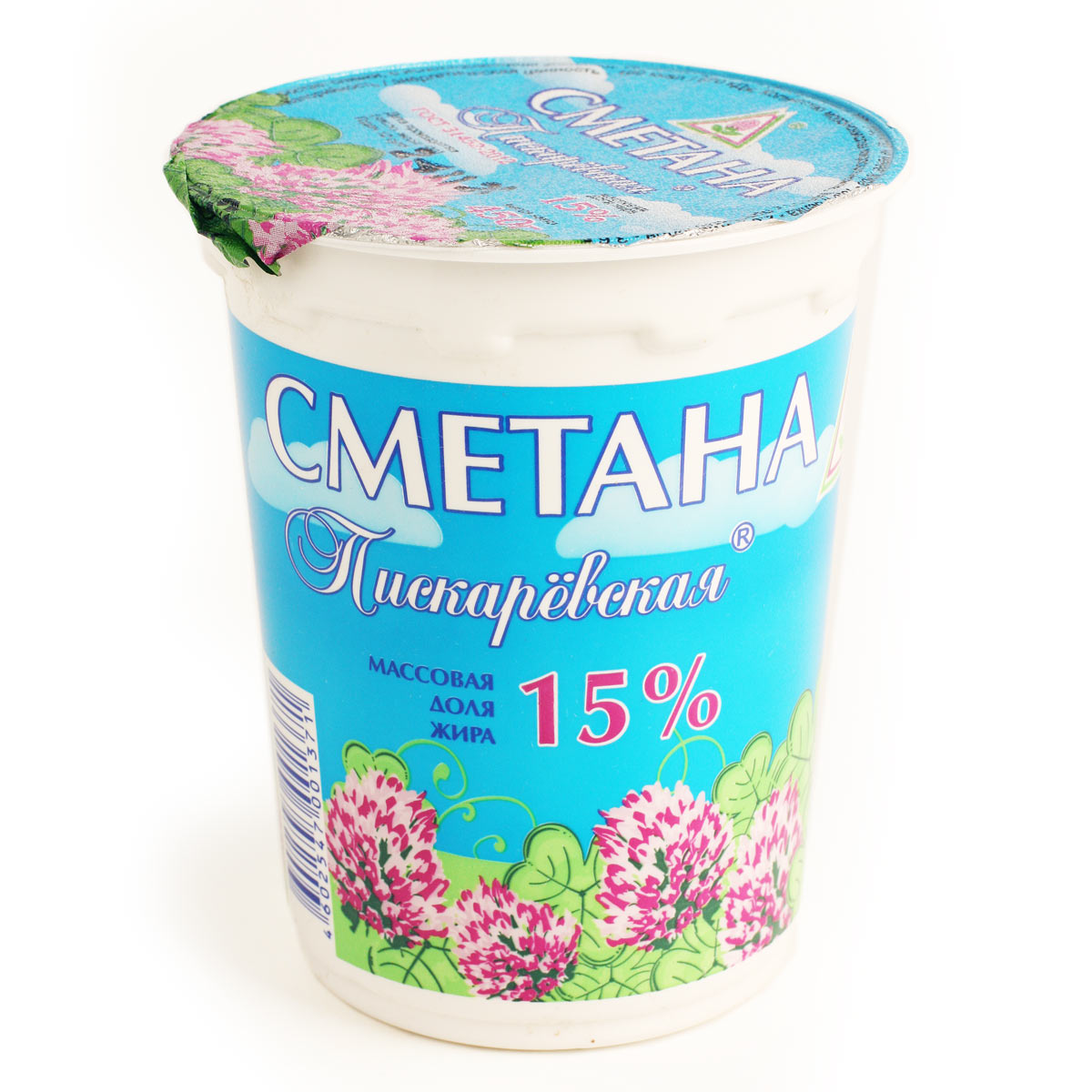 Пискаревский МПЗ сметана в стакане 15% 450г