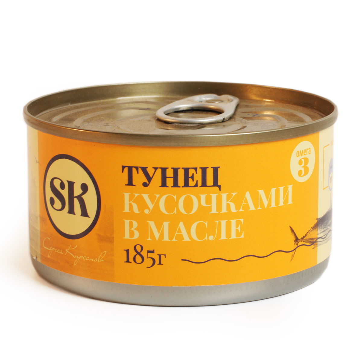 Тунец кусочки в масле Бригантина 185г