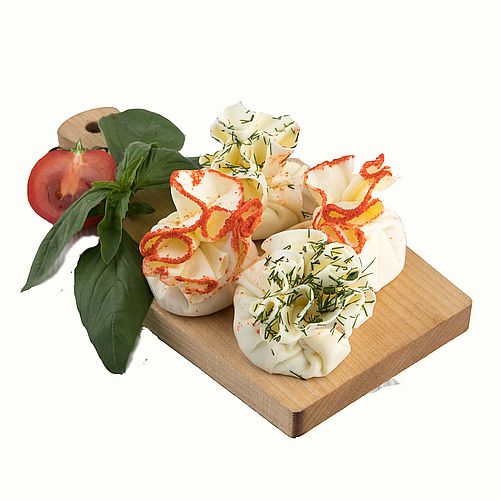 Домашние сырные хинкали с мятой ~55г 2шт