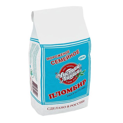 ЧИСТАЯ ЛИНИЯ Семейное пломбир сливочный 450г