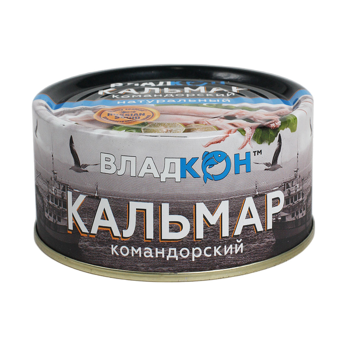 Кальмар командорский натуральный ВЛАДКОН 170г Кальмар командорский натуральный ВЛАДКОН 170г