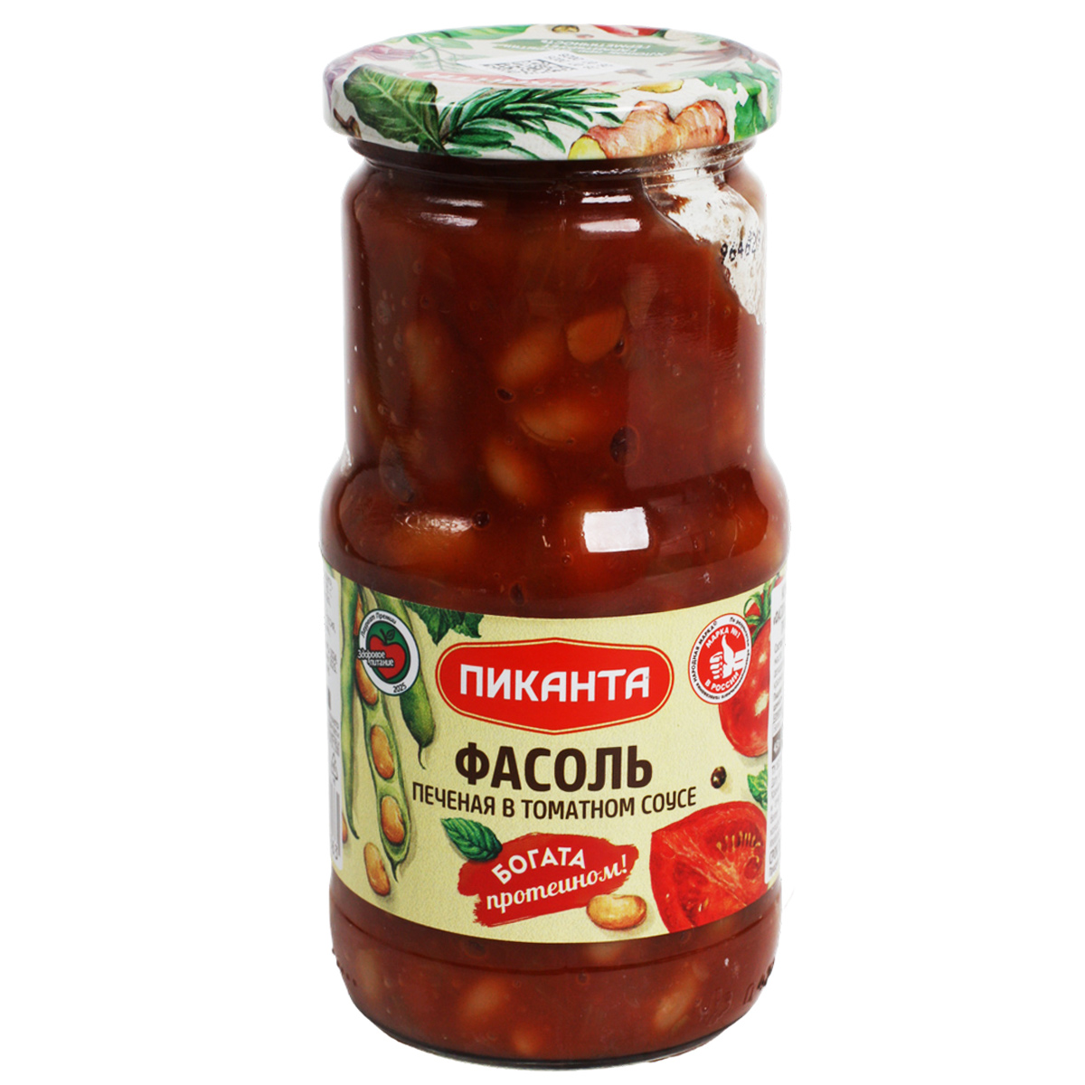 Пиканта Фасоль печеная в томатном соусе 450г