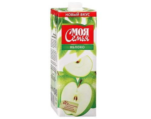 МОЯ СЕМЬЯ, Нектар Яблоко, 1 л. МОЯ СЕМЬЯ, Нектар Яблоко, 1 л.