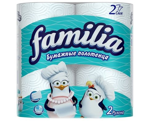 Familia бумажные полотенца 2 слоя 2 рулона