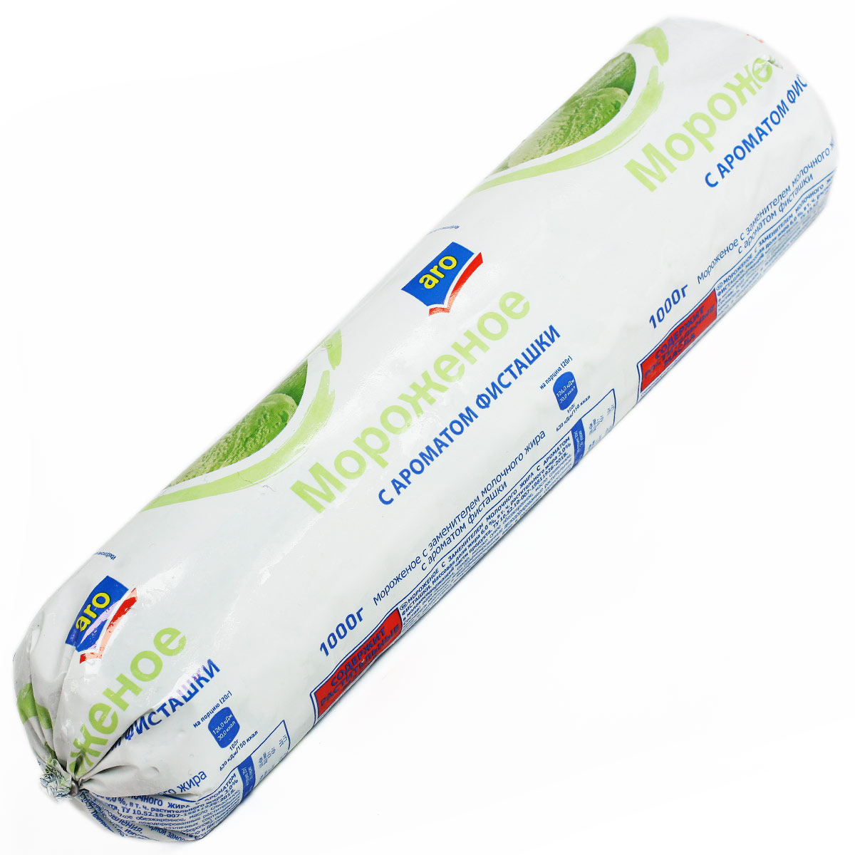 ARO мороженое Фисташковое в тубе 1кг 