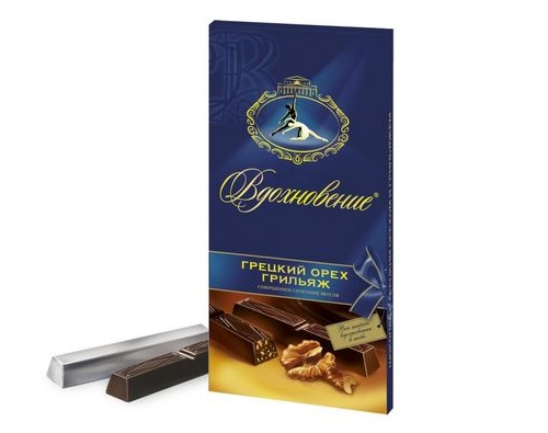 Вдохновение шоколад Грецкий орех грильяж 100г