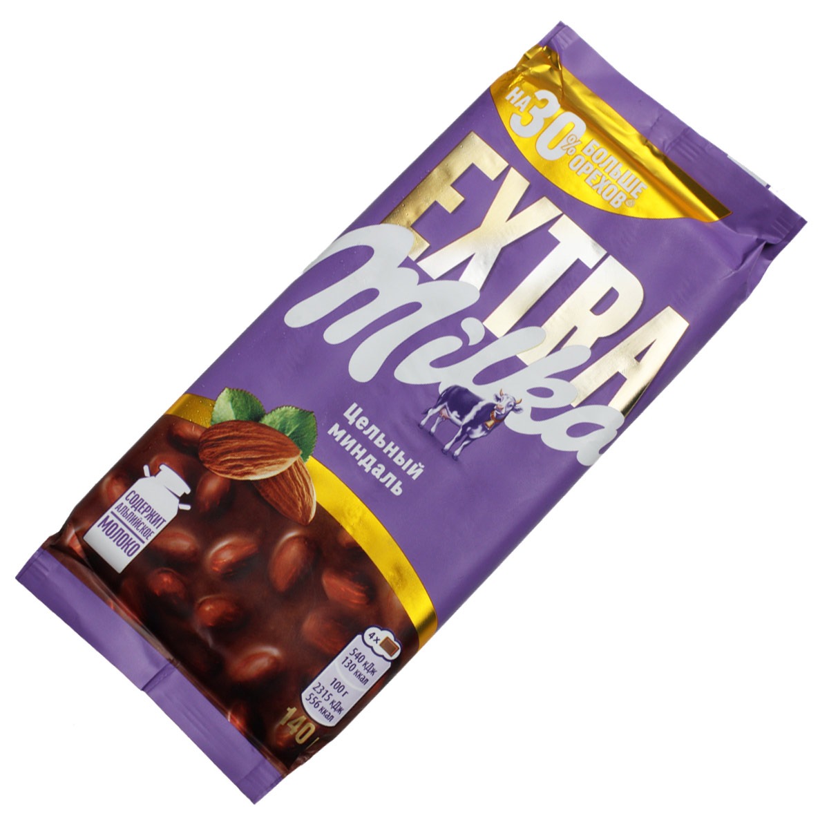 Шоколад молочный MILKA цельный миндаль 140г