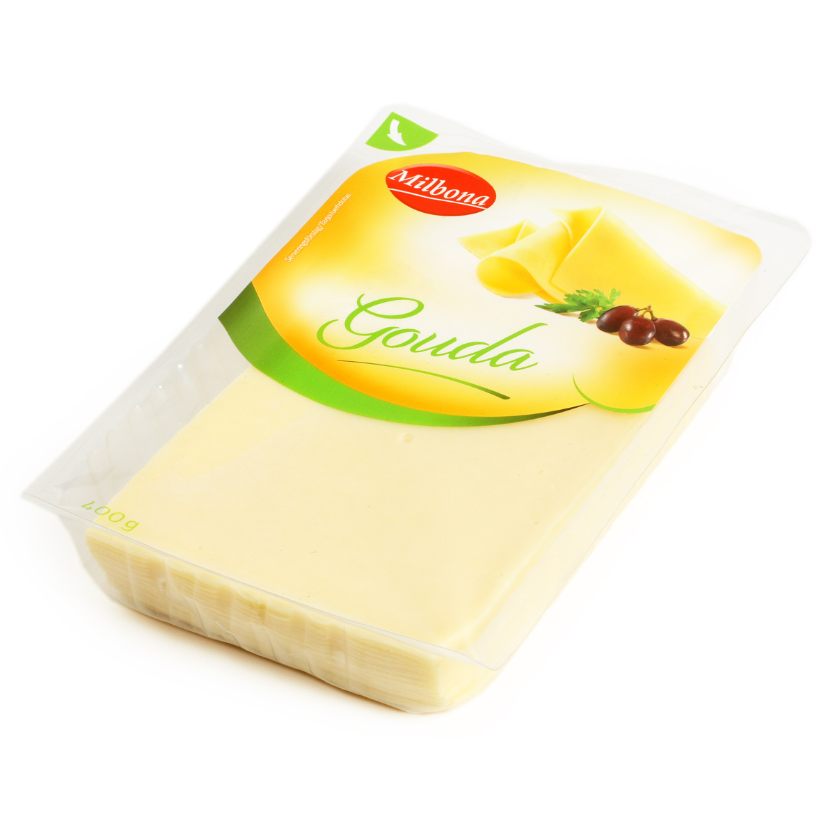 Milbona сыр Гауда Gouda нарезка 400г