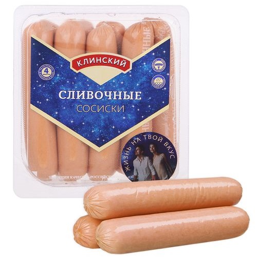 КЛИНСКИЙ МК Сосиски Сливочные 470г КЛИНСКИЙ МК Сосиски Сливочные 470г