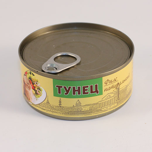 Тунец натуральный, филе. Банка 140 г.