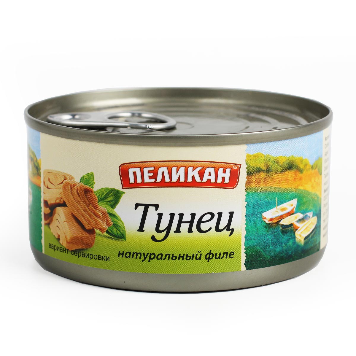 Тунец натуральный филе Пеликан 185г Тунец натуральный филе Пеликан 185г