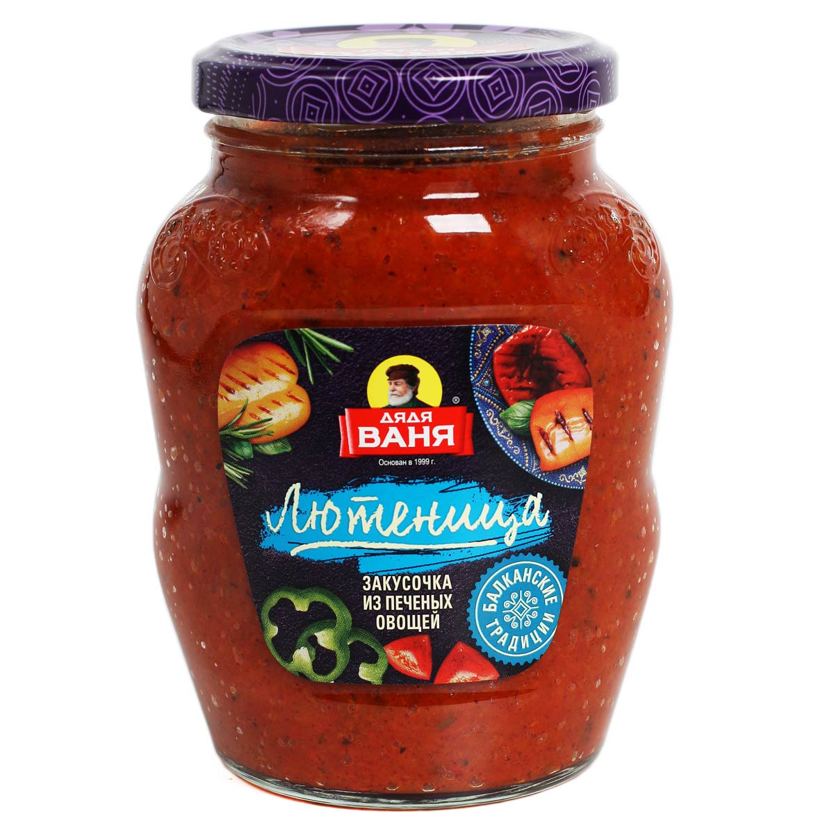 Лютеница закусочка из печеных овощей Дядя Ваня 370г