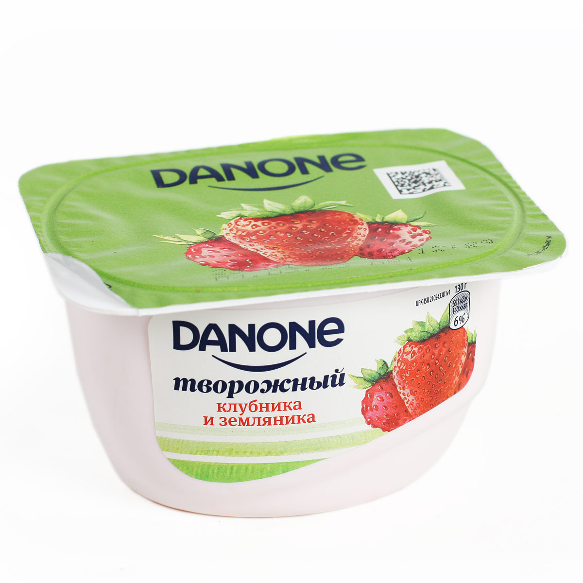 DANONE Десерт творожный клубника-земляника 130г DANONE Десерт творожный клубника-земляника 130г