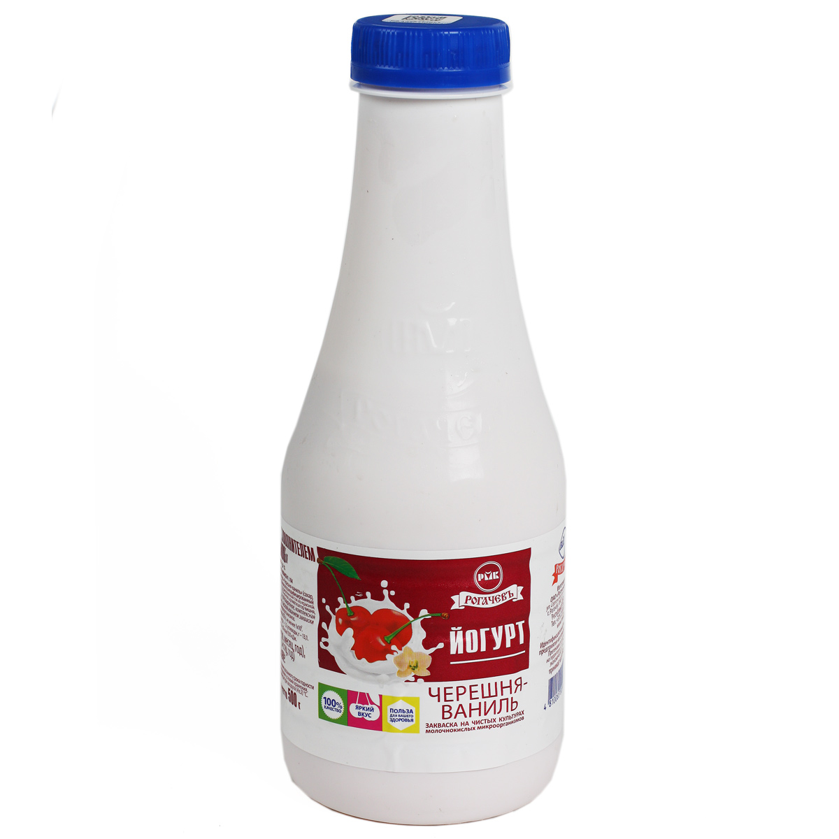 РОГАЧЕВЪ йогурт питьевой Черешня-ваниль 1,5% 500г 