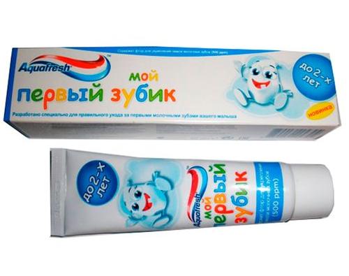 Aquafresh зубная паста детская от 0 до 2 лет 50мл