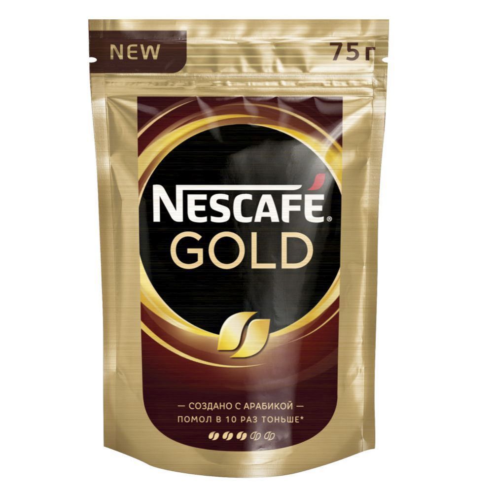 Nescafe Gold кофе растворимый зип-пакет 75г Nescafe Gold кофе растворимый зип-пакет 75г