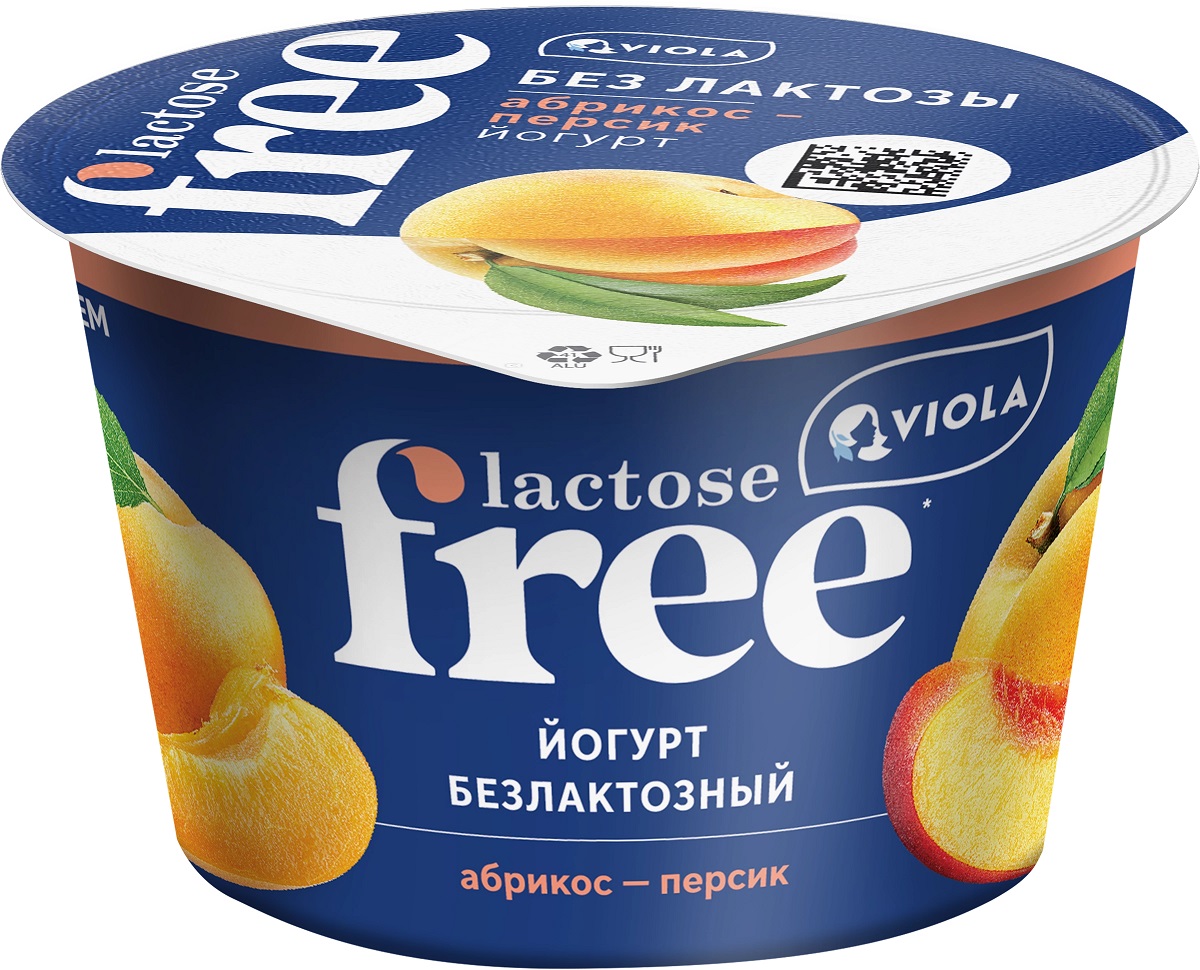 VIOLA йогурт безлактозный с наполнителем Абрикос-персик 2.7% 180г VIOLA йогурт безлактозный с наполнителем Абрикос-персик 2.7% 180г