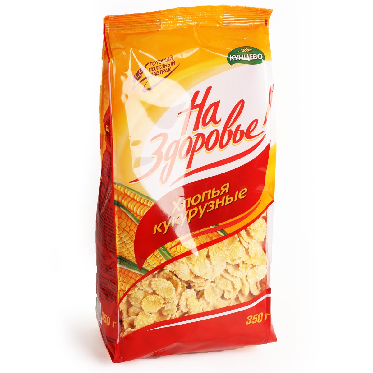 Кунцево На Здоровье кукурузные хлопья 350г Кунцево На Здоровье кукурузные хлопья 350г