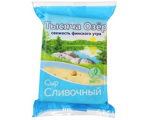 Сыр Тысяча Озер Сливочный 50% 200г Сыр Тысяча Озер Сливочный 50% 200г