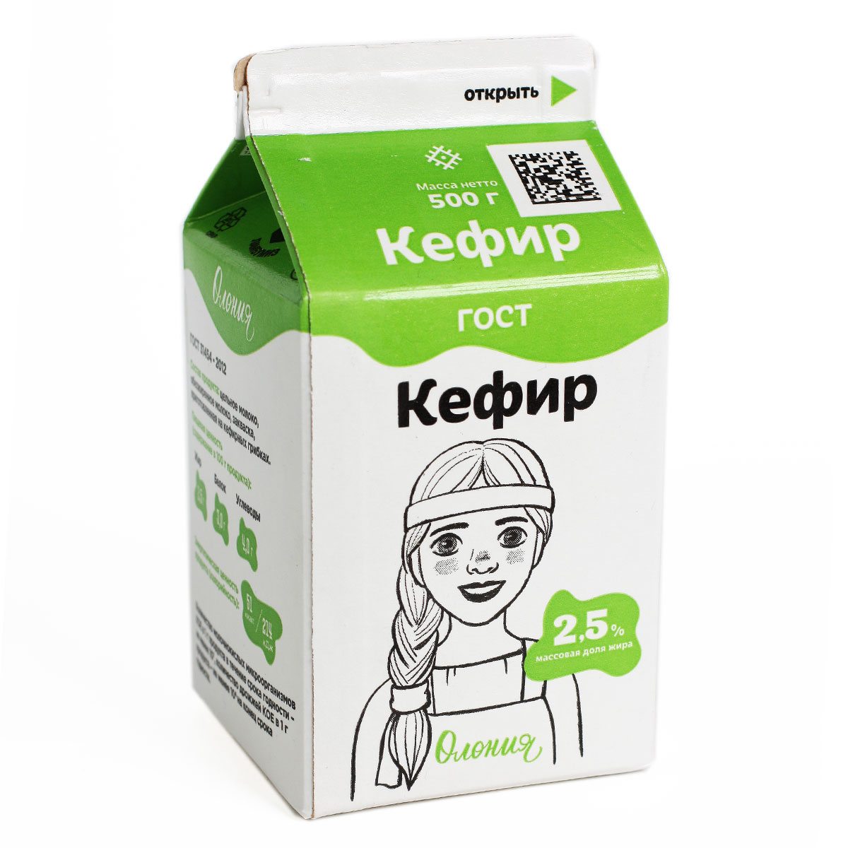 ОЛОНИЯ кефир 2.5% 500г ОЛОНИЯ кефир 2.5% 500г