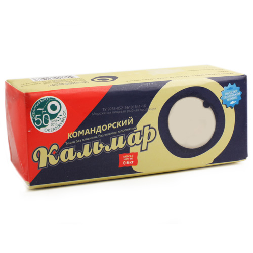 Кальмар Командорский очищенный Океанрыбфлот 600г Кальмар Командорский очищенный Океанрыбфлот 600г