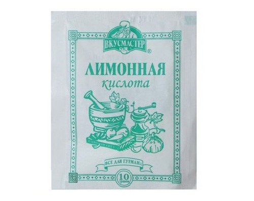 Лимонная кислота ВкусМастер 10г Лимонная кислота ВкусМастер 10г