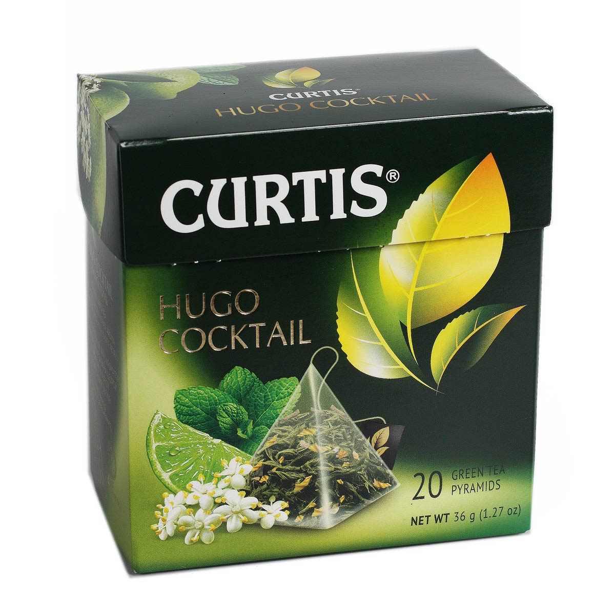 CURTIS чай зелёный Hugo Cocktail 20 пак. пирамидок 36г