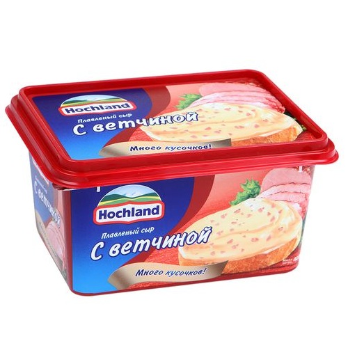 Сыр плавленый HOCHLAND с ветчиной 55% 400г Сыр плавленый HOCHLAND с ветчиной 55% 400г