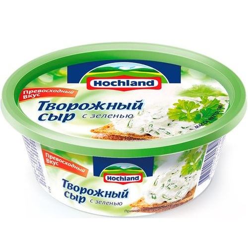 Cыр Хохланд творожный с зеленью 140г Cыр Хохланд творожный с зеленью 140г