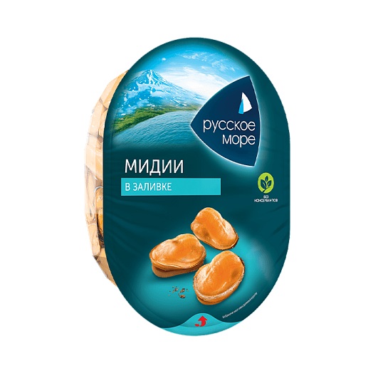 Мидии в заливке РУССКОЕ МОРЕ 180г Мидии в заливке РУССКОЕ МОРЕ 180г