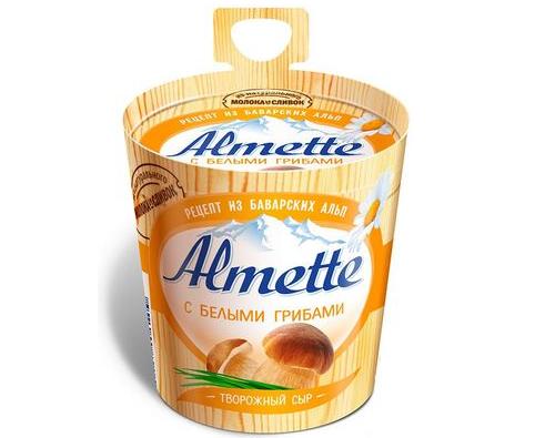 Творожный сыр Альметте ALMETTE с белыми грибами 150г Творожный сыр Альметте ALMETTE с белыми грибами 150г