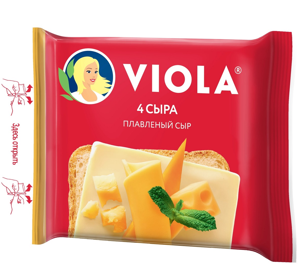 VIOLA сыр Четыре сыра Виола плавленый 45% 140г VIOLA сыр Четыре сыра Виола плавленый 45% 140г